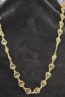 Vtg Gold Tone 24" Necklace Marked SP(Silver Plated) AVON